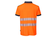 Koszulka Polo ostrzegawcza PW3 PORTWEST T180 - Pomarańcz/Granat