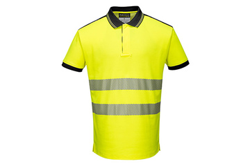 Koszulka Polo ostrzegawcza PW3 PORTWEST T180 - Żółty/Czarny