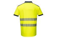 Koszulka Polo ostrzegawcza PW3 PORTWEST T180 - Żółty/Granatowy