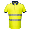 Koszulka Polo ostrzegawcza PW3 PORTWEST T180 - Żółty/Granatowy