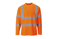 T-shirt ostrzegawczy z długimi rękawami PORTWEST S278 - Pomarańczowy