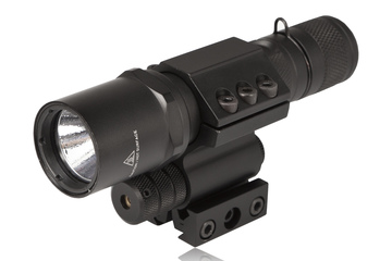 Latarka z celownikiem laserowym, na szynę 22/11 mm