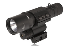 Latarka z celownikiem laserowym, na szynę 22/11 mm
