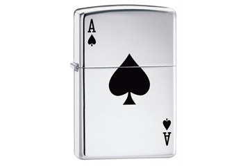 Zapalniczka ZIPPO polerowany chrom z logo As Pik