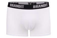 bokserki Brandit Logo Białe-Czarne