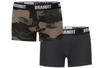 bokserki Brandit Logo Darkcamo-Czarne
