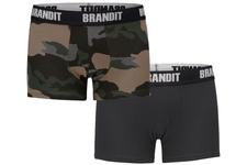 bokserki Brandit Logo Darkcamo-Czarne