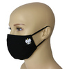 Maska Profilowana Dwuwarstwowa na twarz z haftowanym godłem - czarna