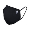 Maska Profilowana Dwuwarstwowa na twarz z haftowanym hashtag - czarna