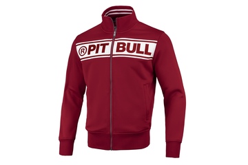 Bluza rozpinana Pit Bull Oldschool Chest Logo '20 - Bordowa