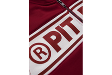 Bluza rozpinana Pit Bull Oldschool Chest Logo '20 - Bordowa