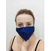 Maska ochronna z cekinami na twarz - niebieska na Filtr FFP2 N95 PM2.5