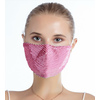 Maska ochronna z cekinami na twarz - różowa na Filtr FFP2 N95 PM2.5
