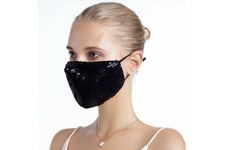 Maska ochronna z cekinami na twarz - czarna na Filtr FFP2 N95 PM2.5