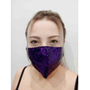 Maska ochronna z cekinami na twarz - fioletowa + 10 filtrów FFP2 N95 PM2.5