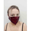 Maska ochronna z cekinami na twarz - czerwona + 10 filtrów FFP2 N95 PM2.5