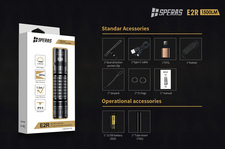 Latarka LED Speras E2R Luminus SST40 1500LM + akumulator 217000 o pojemności 5000 mAh (SPERAS E2R)