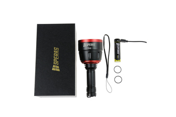 Latarka myśliwska Speras TH2 LED Zoom 364 lumenów zasieg 1424 m + akumulator 3400mAh