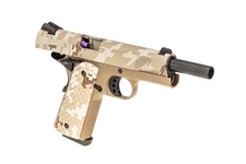 Pistolet ASG Nuprol 1911 Rail Raven Digital Desert GBB
