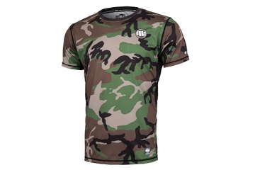 Rashguard termoaktywny Pit Bull Performance Pro Plus Mesh Camo Small Logo '21 - Woodland Camo