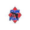 Emblemat Helikon "Gun is Fun" PVC Czerwony