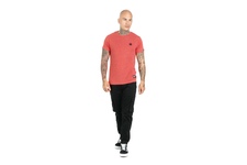 Koszulka Pit Bull Custom Fit Melange Small Logo '21 - Czerwony Melanż