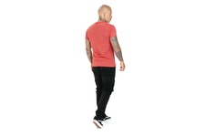 Koszulka Pit Bull Custom Fit Melange Small Logo '21 - Czerwony Melanż