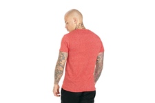 Koszulka Pit Bull Custom Fit Melange Small Logo '21 - Czerwony Melanż