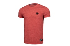 Koszulka Pit Bull Custom Fit Melange Small Logo '21 - Czerwony Melanż