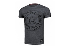 Koszulka Pit Bull Custom Fit Melange Circle Dog '21 - Czarny Melanż