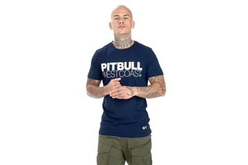 Koszulka Pit Bull Slim Fit Lycra TNT '21 - Granatowa