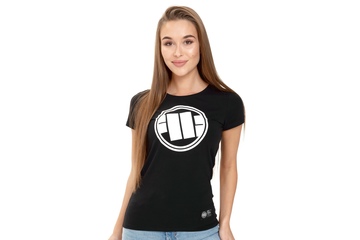 Koszulka damska Pit Bull Slim Fit Big Logo '21 - Czarna