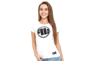 Koszulka damska Pit Bull Slim Fit Big Logo '21 - Biała