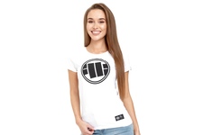 Koszulka damska Pit Bull Slim Fit Big Logo '21 - Biała