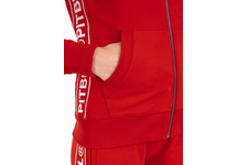 Bluza damska rozpinana z kapturem Pit Bull French Terry Small Logo '21 - Czerwona