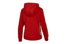 Bluza damska rozpinana z kapturem Pit Bull French Terry Small Logo '21 - Czerwona