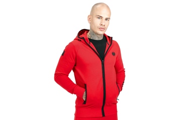 Bluza rozpinana z kapturem Pit Bull Performance Pro+ Thelborn '21 - Czerwona