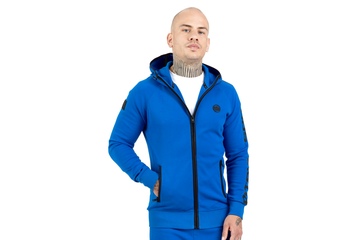 Bluza rozpinana z kapturem Pit Bull Performance Pro+ Thelborn '21 - Niebieska