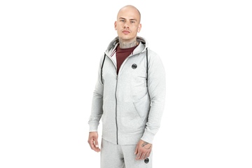 Bluza rozpinana z kapturem Pit Bull French Terry 220  Small Logo '21 - Szara