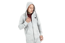 Bluza rozpinana z kapturem Pit Bull French Terry 220  Small Logo '21 - Szara