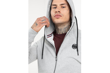 Bluza rozpinana z kapturem Pit Bull French Terry 220  Small Logo '21 - Szara