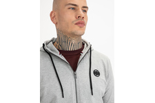 Bluza rozpinana z kapturem Pit Bull French Terry 220  Small Logo '21 - Szara