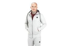 Bluza rozpinana z kapturem Pit Bull French Terry 220  Small Logo '21 - Szara