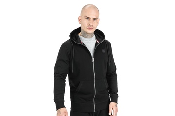 Bluza rozpinana z kapturem Pit Bull French Terry 220  Small Logo '21 - Czarna