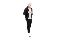 Bluza rozpinana z kapturem Pit Bull French Terry 220  Small Logo '21 - Czarna