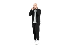 Bluza rozpinana z kapturem Pit Bull French Terry 220  Small Logo '21 - Czarna