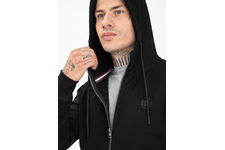 Bluza rozpinana z kapturem Pit Bull French Terry 220  Small Logo '21 - Czarna
