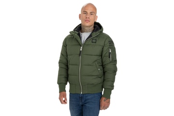 Kurtka zimowa z kapturem Pit Bull Topside II '21 - Oliwkowa