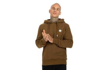 Bluza z kapturem Pit Bull Small Logo '21 - Brązowa