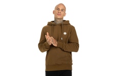 Bluza z kapturem Pit Bull Small Logo '21 - Brązowa